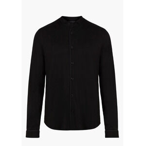 John Varvatos Collection Luxury Shirt - Wool - Wing Collar - M Black - $348